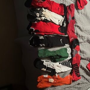 Mixed Nike Athletic Socks Size Large 9 Pair